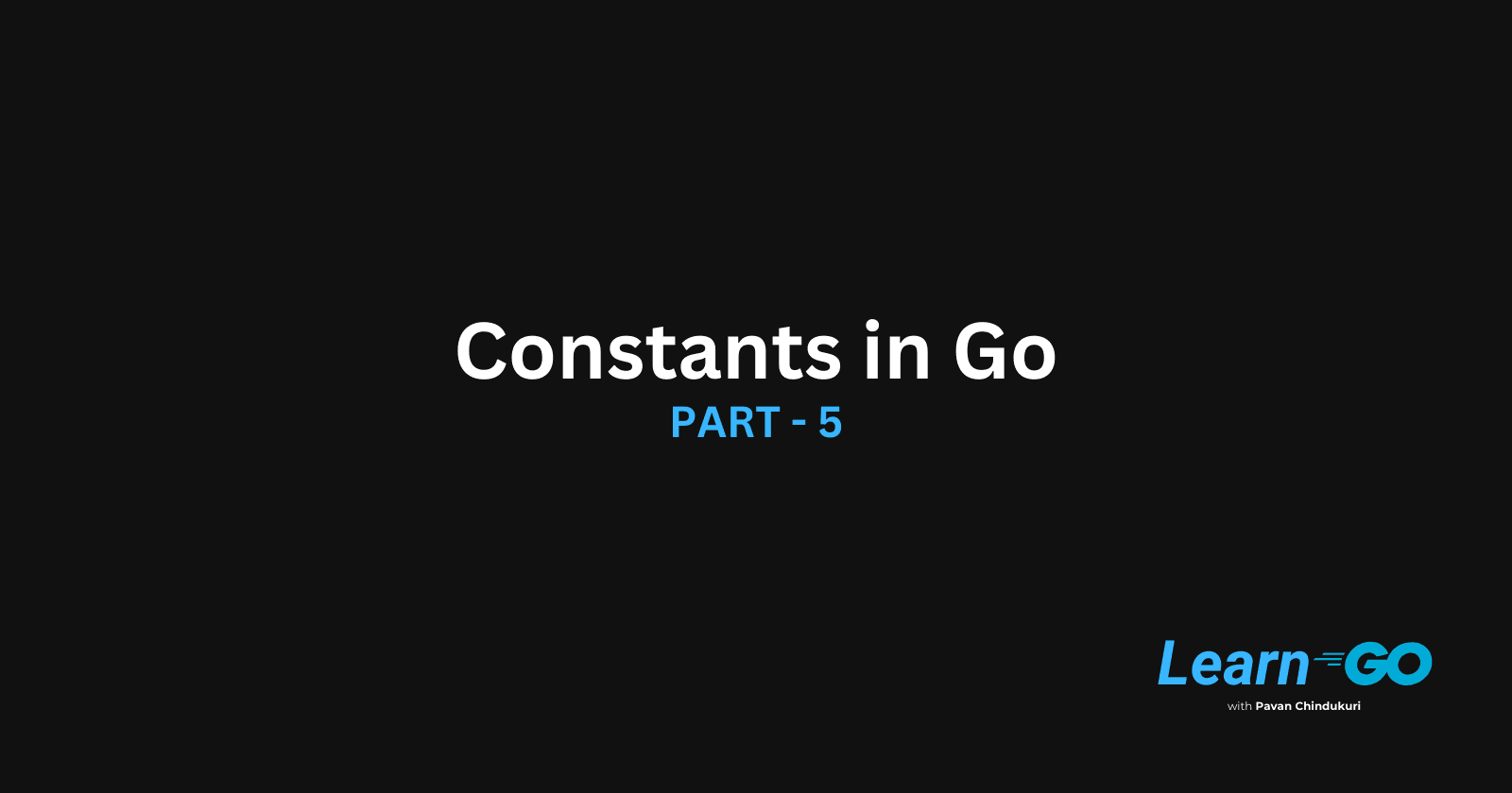 Constants in Go