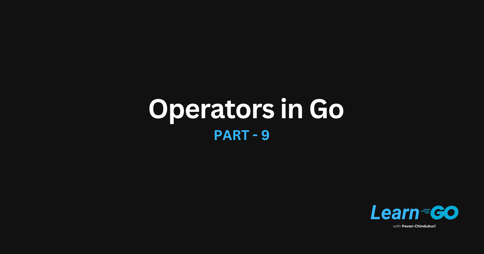 Operators in Go